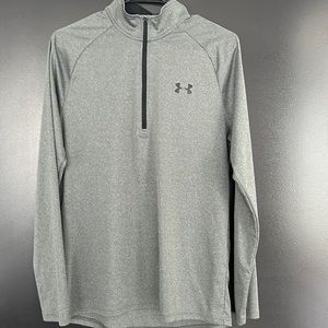 Under Armour Heat Gear Gray 1/4 zip pullover Size Medium